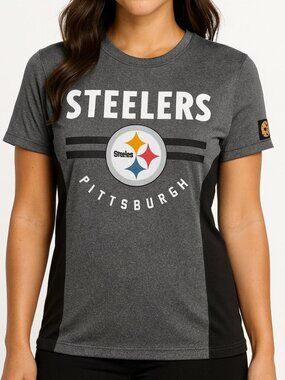 NFL Team Apparel Pittsburgh Steelers Women’s Shirt | Size S | Gray & Black